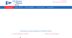 Desktop Screenshot of brest.clubnautiquemarine.fr