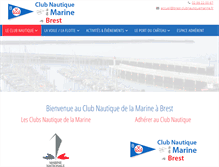 Tablet Screenshot of brest.clubnautiquemarine.fr